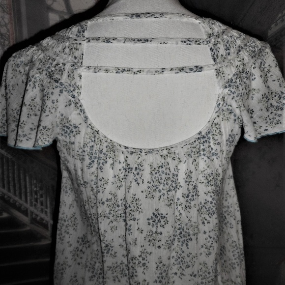 Free People Floral Flutter Sleeve Tunic Top S - Picture 3 of 7